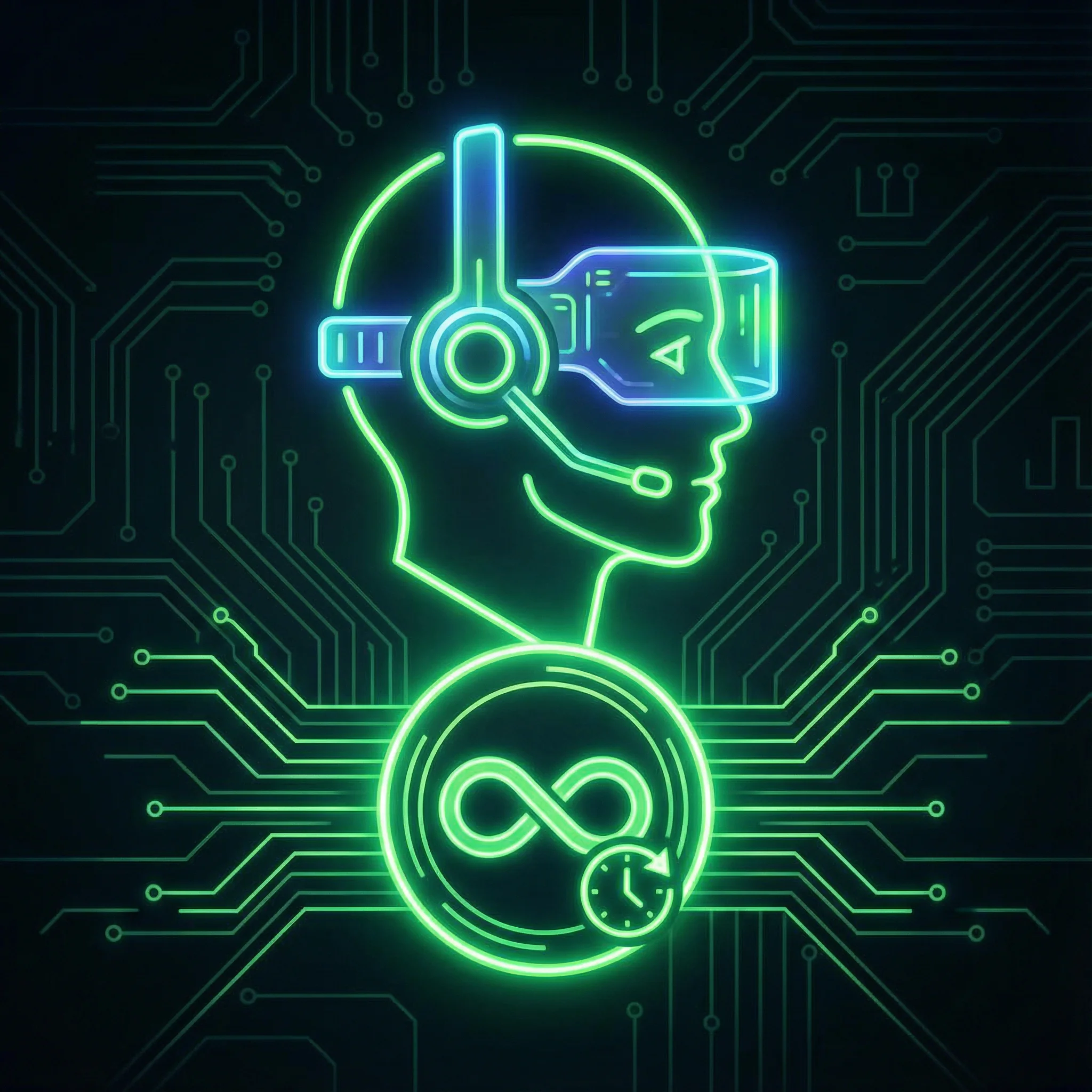 Ícone de suporte ao cliente com headset representando atendimento 24/7